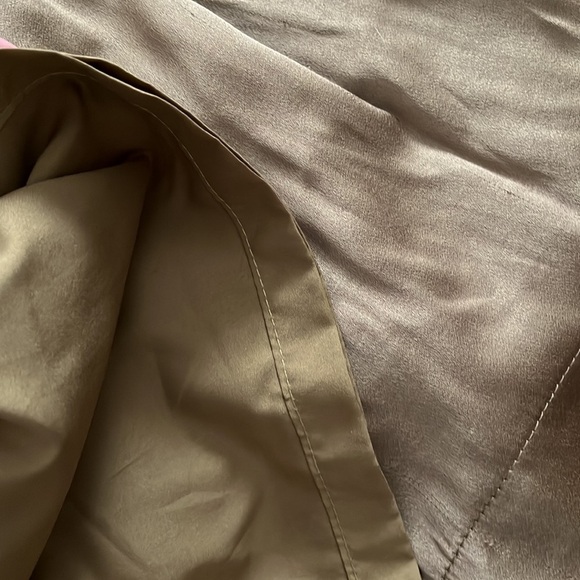 DKNY spanish olive satin jumpsuit Size small spaghetti straps, wide leg. - Picture 10 of 11